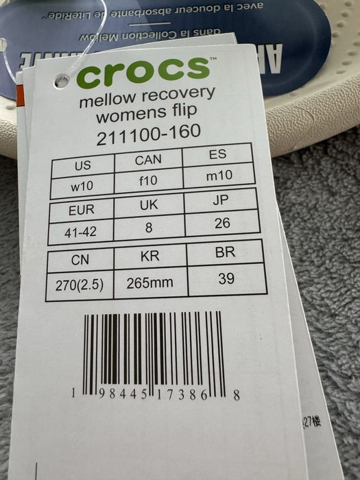 Крокси  жіночі Women’s Mellow Recovery Flip , оригінал!