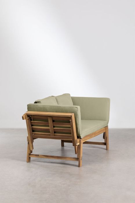 Sofá de jardim 3 lugares madeira