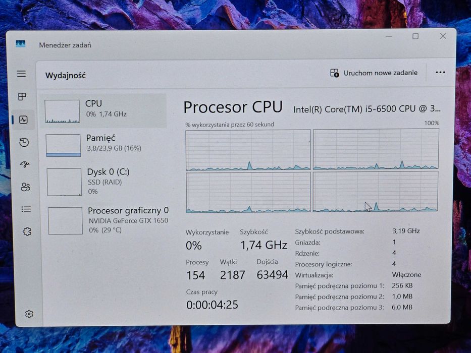 Dell Optiplex MT 7040 (i5-6500, 24GB DDR4, GTX 1650, 380GB SSD) Win11