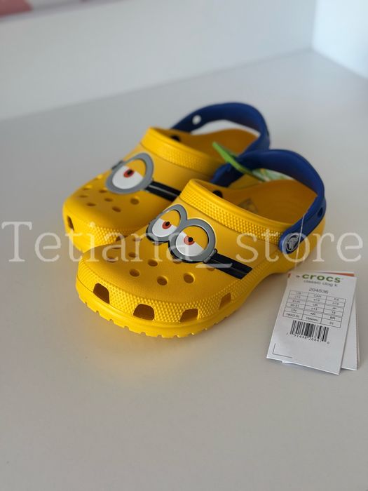 Crocs Classic I AM Minions крокси для хлопчика жовті міньйони нікчемний я C8 C9 C10 C11 C12 C13 J1 J2 J3