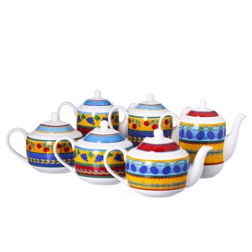 Porcelana - Lote de três bules e três cafeteiras - Vista Alegre