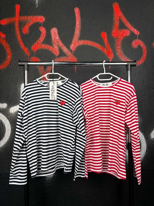 Лонгсливы Comme Des Garcons CDG КДГ лонги полосатые