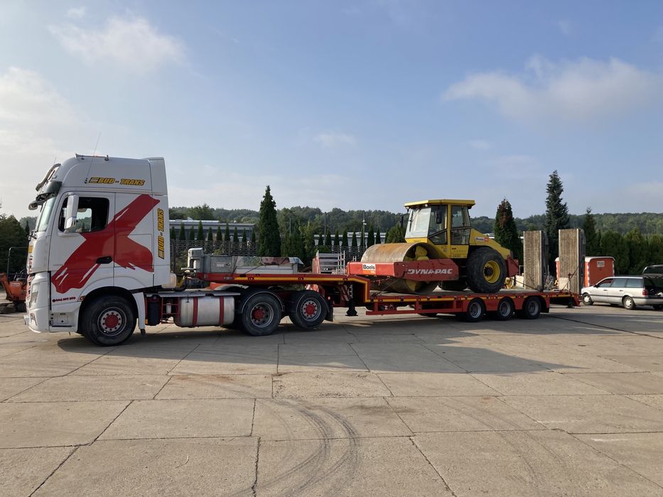 Transport niskopodwoziowy, maszyn, koparek, pomoc drogowa, holowanie