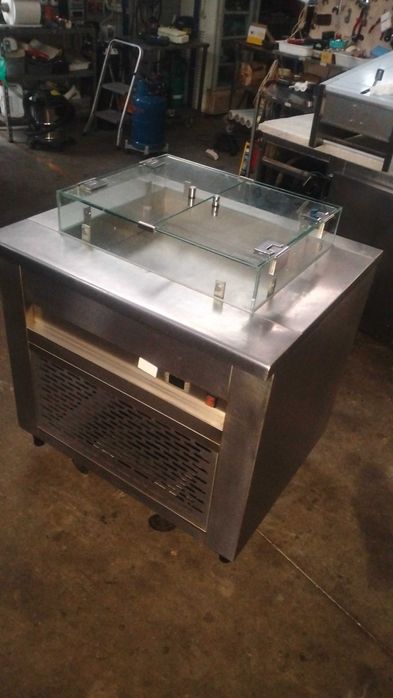 Vitrine refrigerada para carne ou peixe
