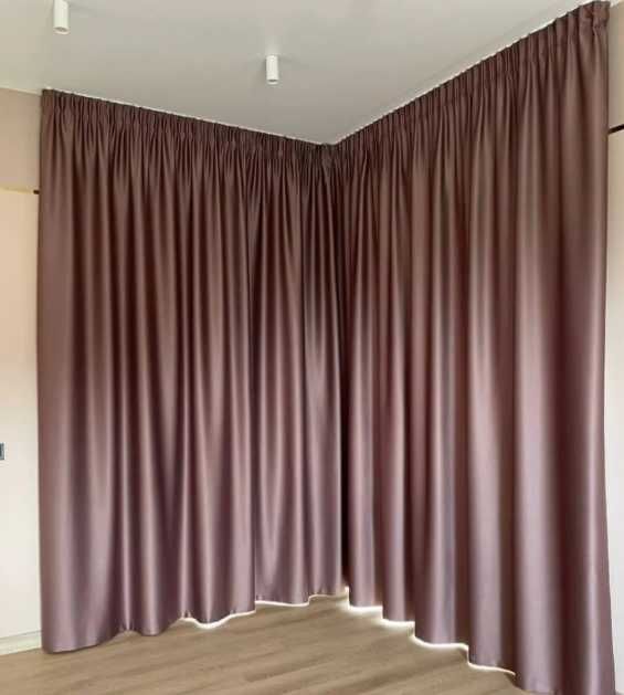 Комплект штор Льон-Рогожка двосторонній блекаут 200*280 см