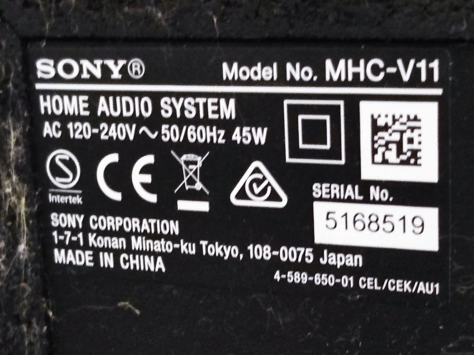 Coluna de som Sony MHC-V11 CD + BT USB/MP3 + Radio com comando