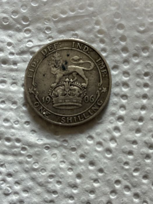 Moeda 1 shilling de 1906 em Prata