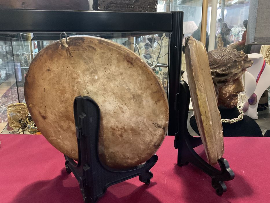 Placas virgem mary 1940 ítaly 17 cm chalkware