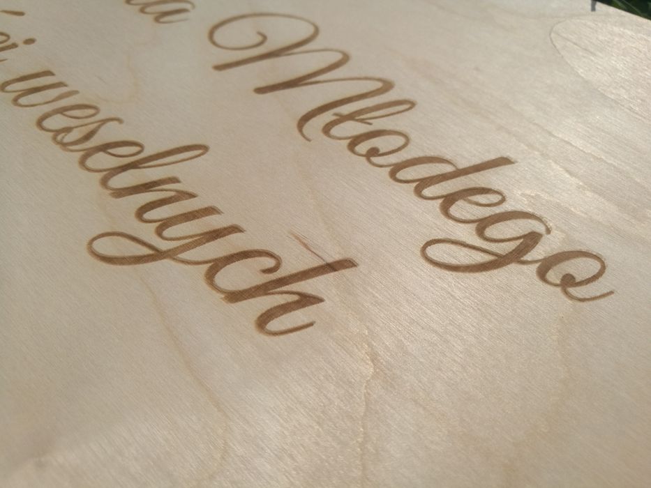Tablica powitalna, drewniany baner weselny, dekoracja ślubu 50x25 cm