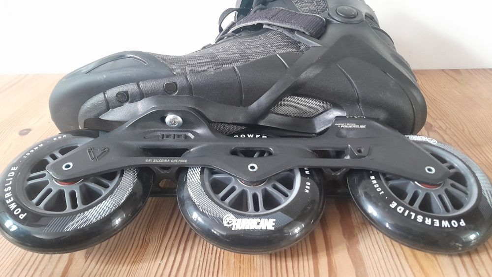 Powerslide Krypton 3x100 roz.42 NOWA szyna i kółka