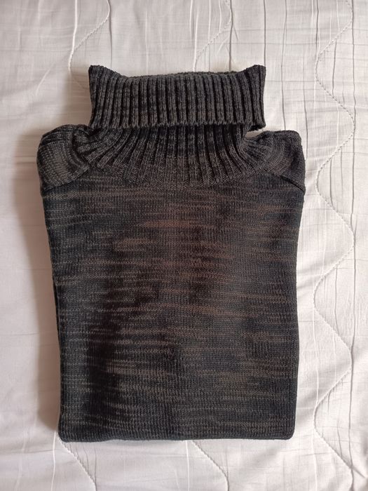 Golf sweter męski ciepły gruby