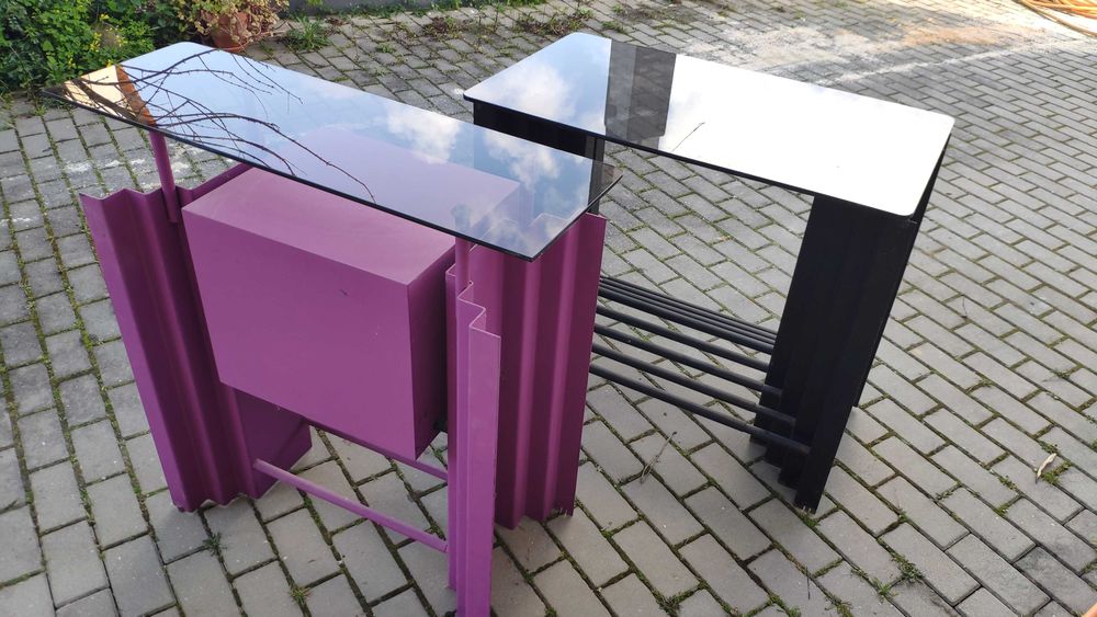 Móveis de ferro e vidro para estabelecimentos comerciais