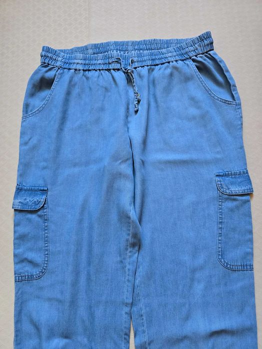 Spodnie dżinsowe jogger / cargo LASCANA | Roz.42 (XL)