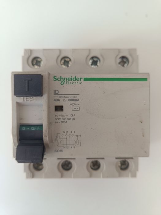 disjuntor diferencial residual (DDR) da marca Schneider Electric, mode