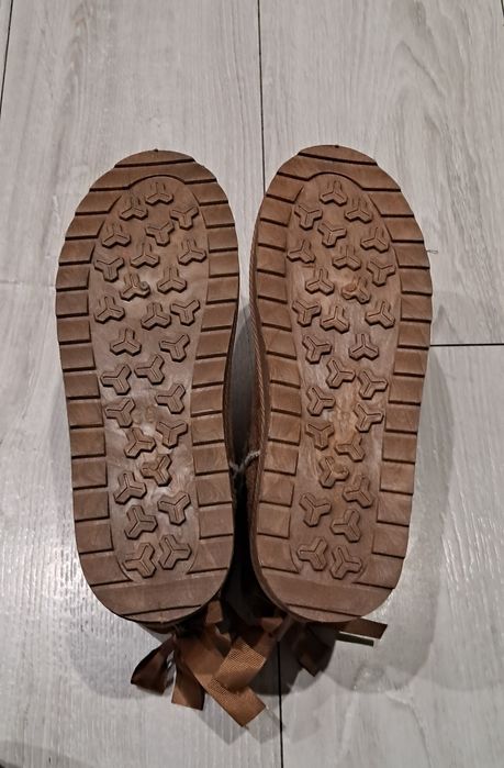 Botki, śniegowce brązowe - nowe