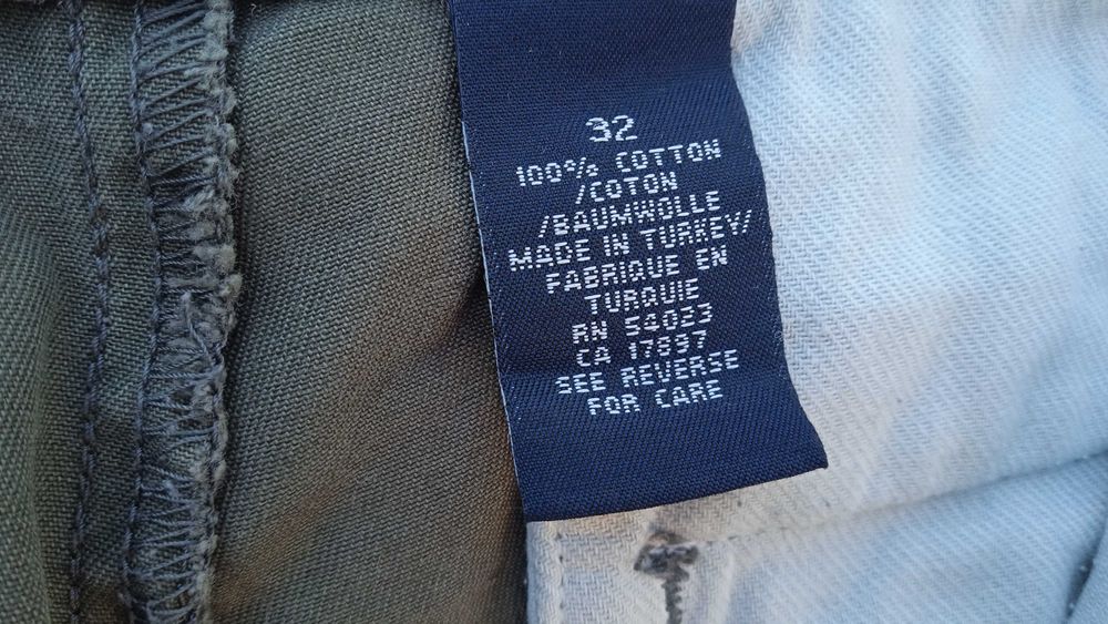 GAP Khakis spodnie zielone 3/4 32 bawełna 100%