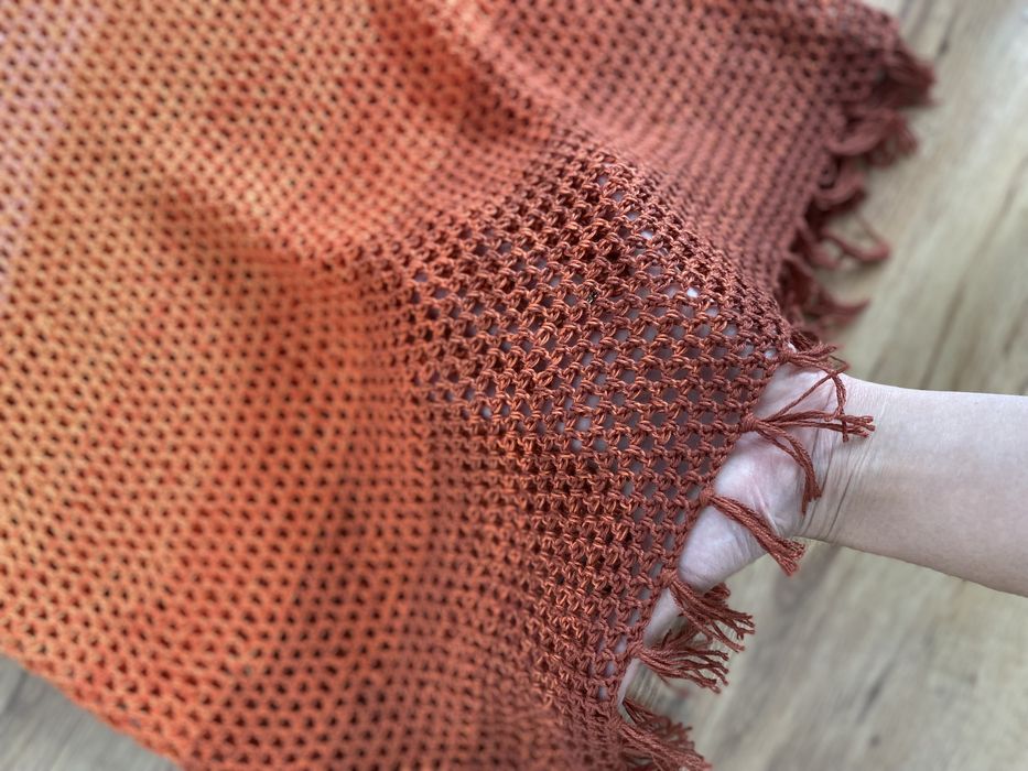 Szydełkowa letnia sukienka siateczka handmade