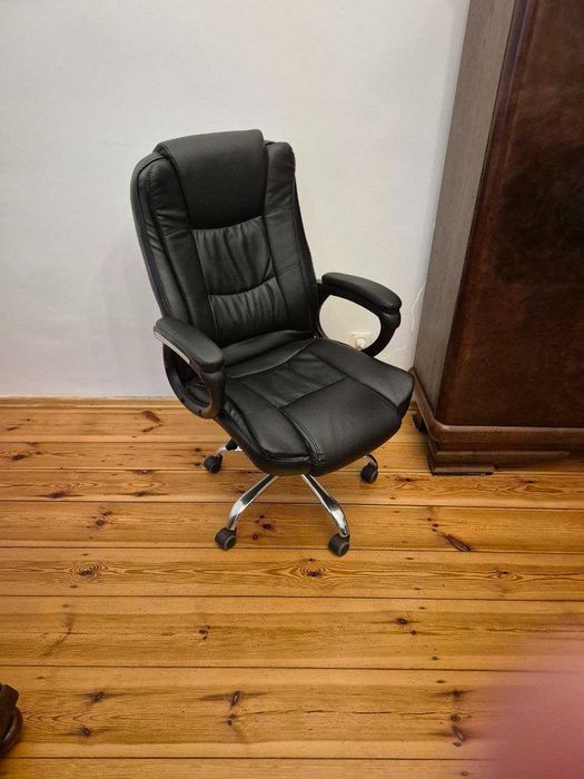fotel biurowy skórzany stan bdb