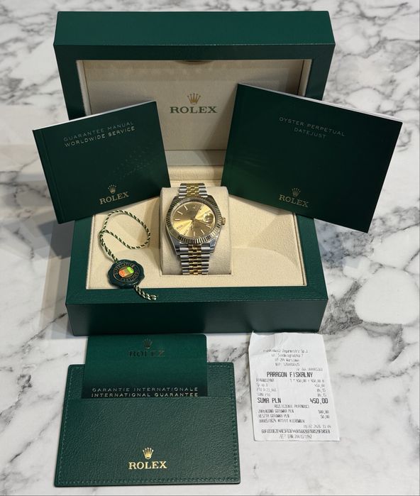 Rolex Datejust 41 mm złoto pr 750 gwarancja ROLEX FULL SET