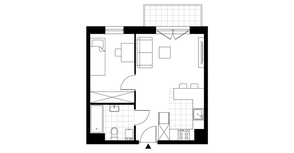 2-pokojowe mieszkanie 33m2 + balkon