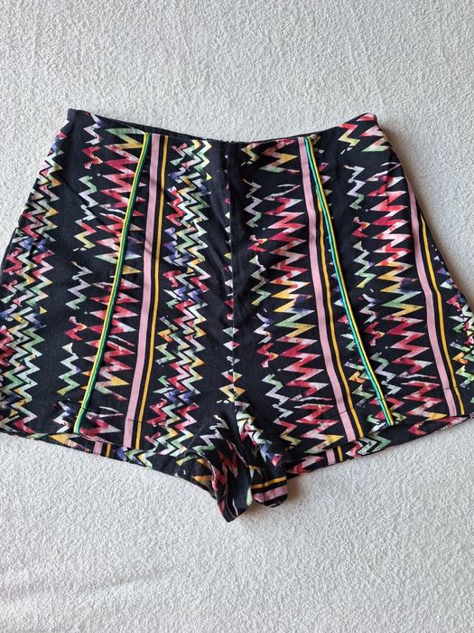 Spodenki szorty azteckie boho etno hippie folk na lato wysoki stan