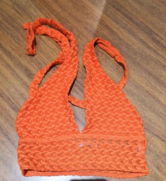 Top curto laranja