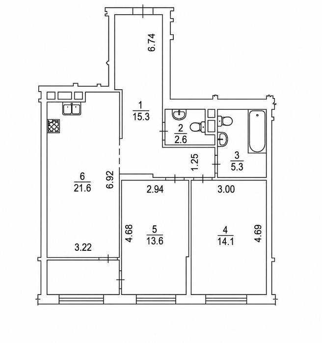 Продаж 2 кімн. квартири, вул. Дніпровська Набережна, 20-Б. ЖК Seven. Метро Осокорки.