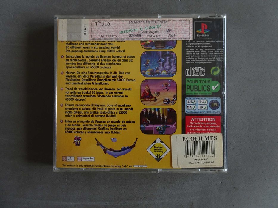 Jogo Playstation 1 PS1 Rayman