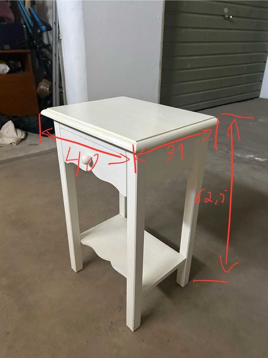 Mesa Cabeceira madeira maciça