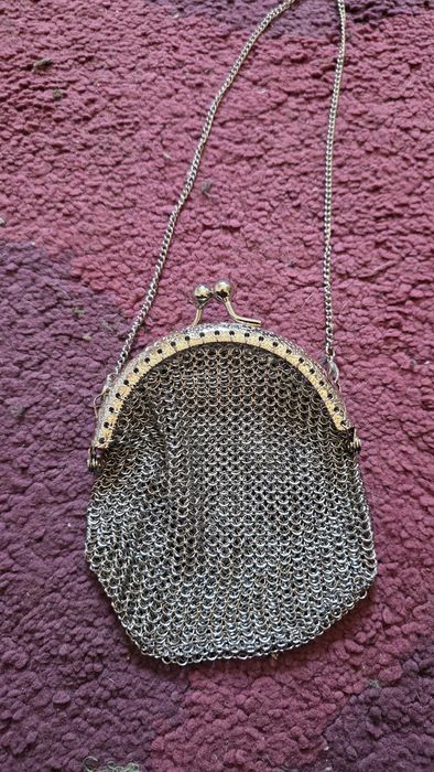 Bolsa prateada moedas, estilo medieval