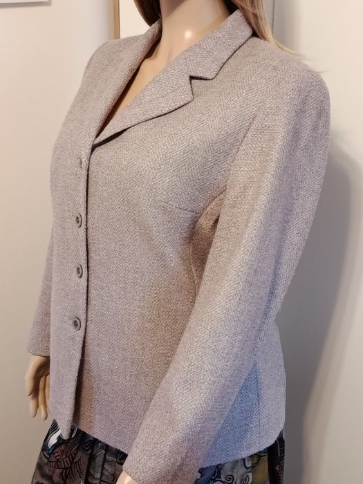 Wełniana ciepła marynarka damska wełna dziewicza schurwolle rozmiar 44