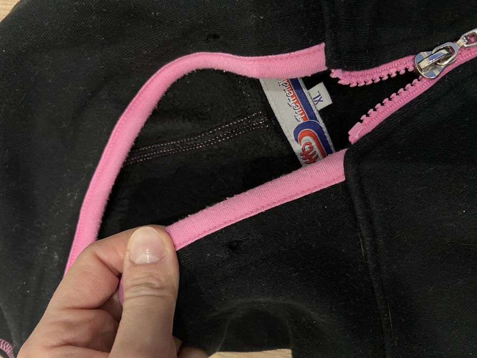 Komplet dresowy S/M czarno rozowy bluza na zamek