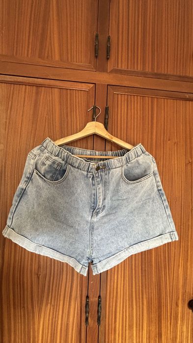 Calções de Ganga Shein - Cintura Elástica