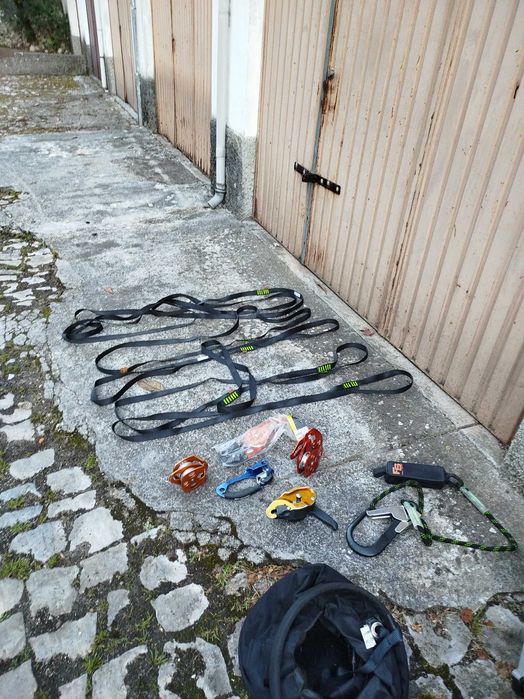 Kit resgate e salvamento ,2 cordas, 4 arnês