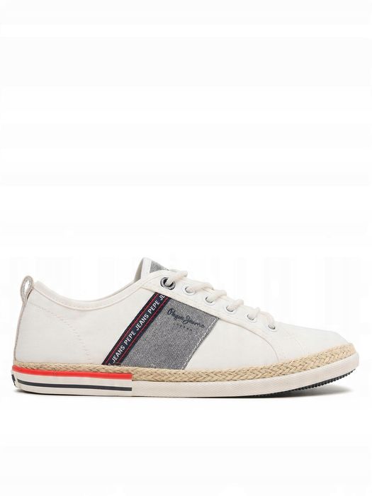Pepe jeans espadryle męskie białe sznurowane casual 42 awf
