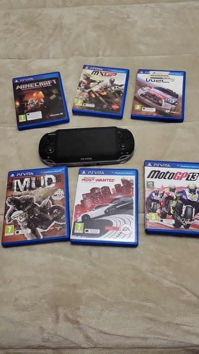 PS Vita OLED PCH-1000 + 6 Jogos + Carregador Original | Bom Estado