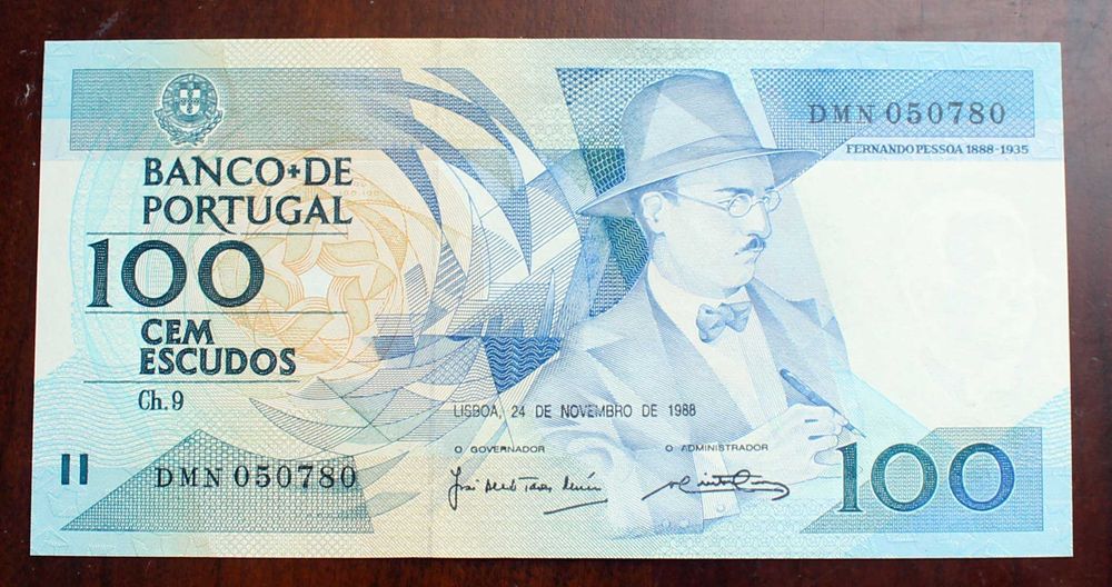5 Notas de Escudos do ano de 1964 a 1989