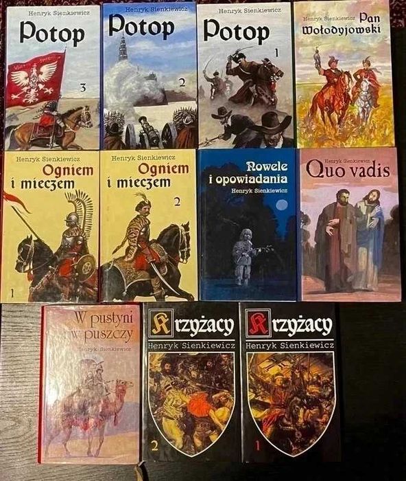 Henryk Sienkiewicz 11 książek.Twarda oprawa