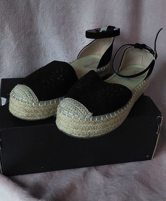 Espadryle czarne rozmiar 38