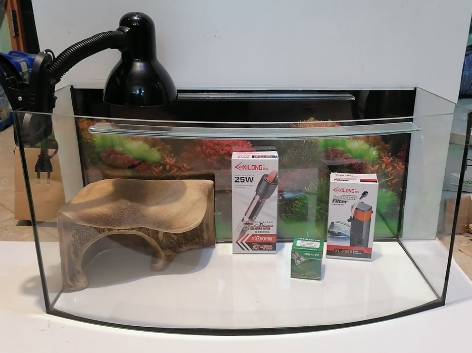 Аквариум набор для черепахи 48 л овал НОВЫЙ!