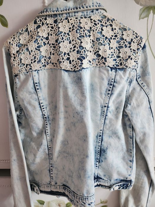 Kurta jeansowa gipiura marmurek 38/M