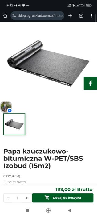 Sprzedam papę i klej do wykladzin