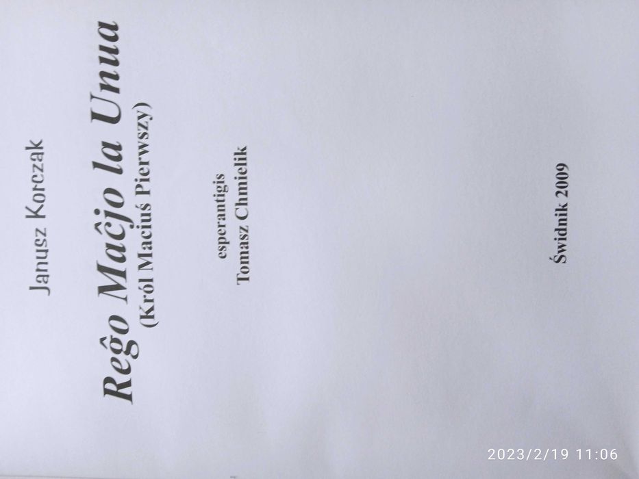 Język Esperanto - Król Maciuś Pierwszy - Janusz Korczak