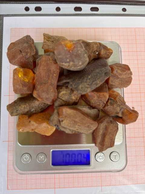 Bursztyn surowy bałtycki 5  do 10g  100 gram
