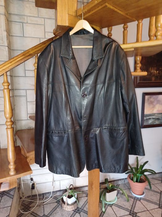 Duża męska kurtka skórzana