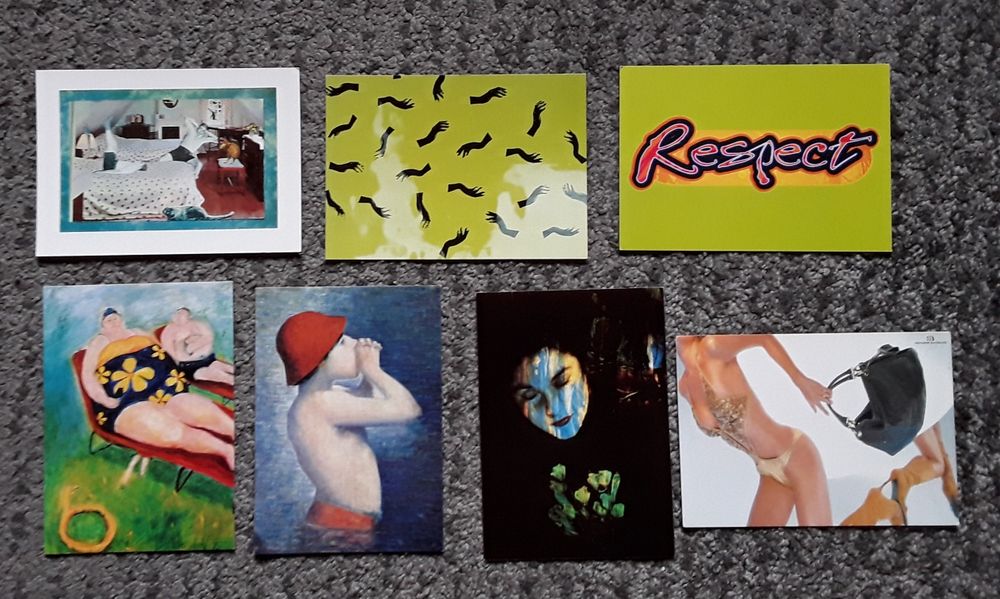 Postais com publicidade a várias marcas