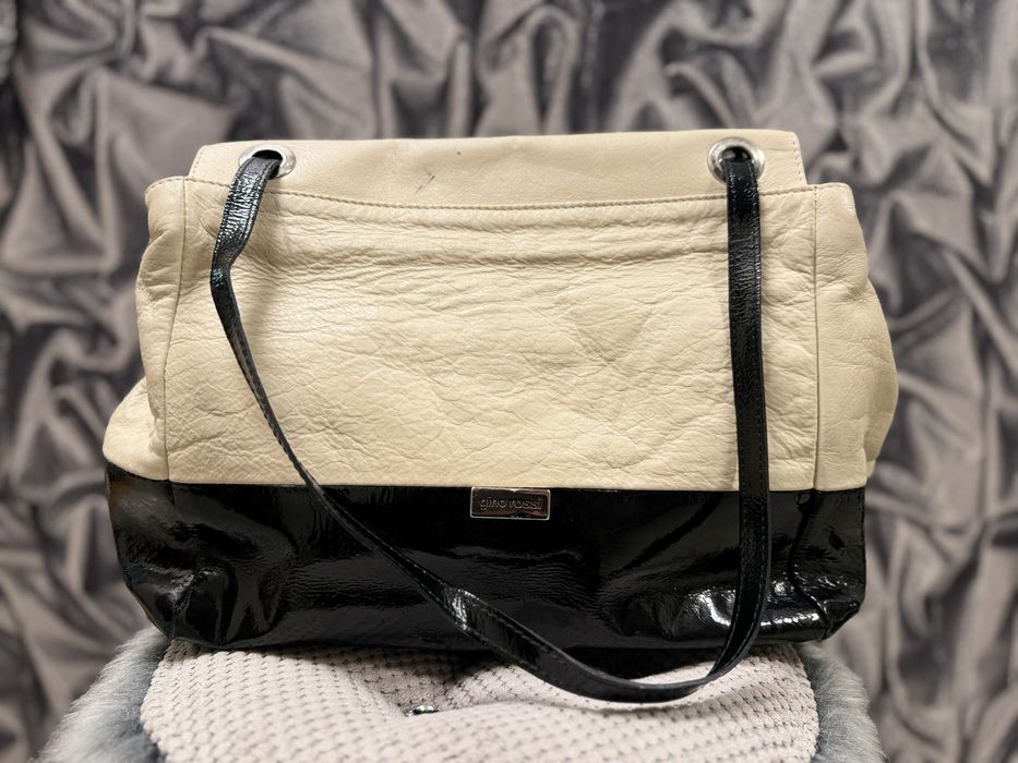 GINO ROSSI torebka damska black&cream