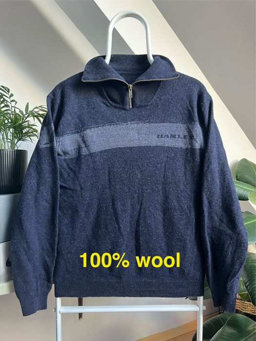 Vintage Oakley sweter wełniany wool knit sweater