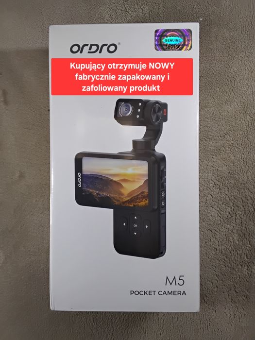 Ordro M5 Pocket 5K z kartą SD i pilotem z 3-osiowym gimbalem. Nowa