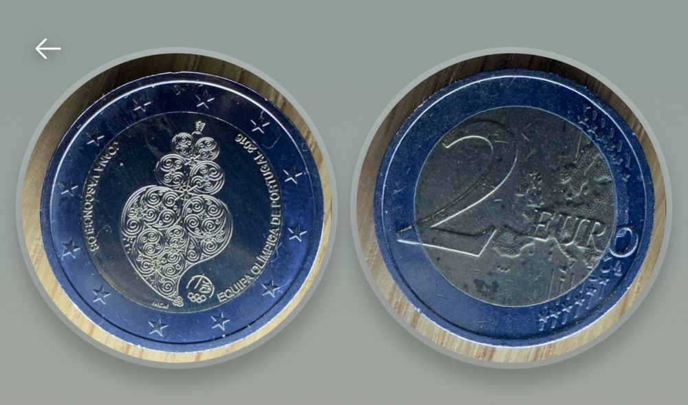 Moeda 2 Euros Equipa Olimpica Portuguesa - Jogos Rio 2016